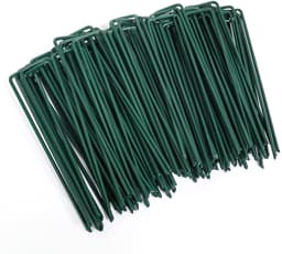 Ibenzoa® Verzinkte Groene U-vormige Grondankers voor Tuin- en Buitenprojecten, 100 Stuks — thumbnail 1
