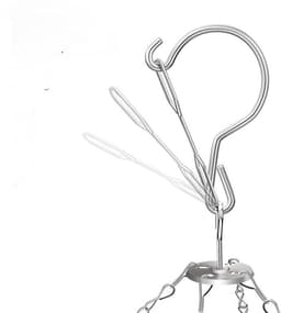 RVS Droogcarrousel met 20 Knijpers - Voor Georganiseerd Drogen en Opbergen van Kleding en Accessoires — thumbnail 4