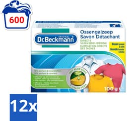 12 x Dr.Beckmann - Vlekkenverwijderaar - Ossengalzeep Met Aloë Vera - Witte en Gekleurde Was - 100g - Vlekkenverwijderaar - Vlekken Uit Kleding - Tapijt Schoonmaken - Meubels Schoonmaken - Aloë Vera — thumbnail 5
