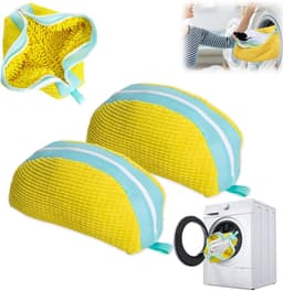 Waszak - 2 stuks - Wasnet Voor Schoenen - 360° Uitgebreide Reiniging - 39 x 19 Cm - Netje Anti-Vervorming - Delicaat Wasgoed - Herbruikbaar - Met Rits En Hangende Ring — thumbnail 1