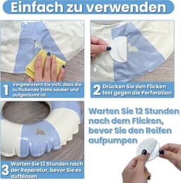 30 Stuks Waterdichte Opblaasbare Reparatieset - Ideaal Voor Luchtbedden, Tenten, En Speelgoed — thumbnail 3