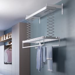 Foxydry 160 cm elektrische droogrek voor wandmontage met verwarming - 160 X 53 X 25 cm — thumbnail 5