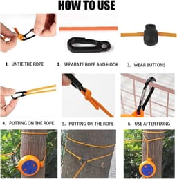 Uittrekbare antislip campingwaslijn 10 m reiskledinglijn met 10 vasthoudgespen en 20 wasknijpers, accessoires gadgets voor wasruimte balkon tuin kamperen camper — thumbnail 4