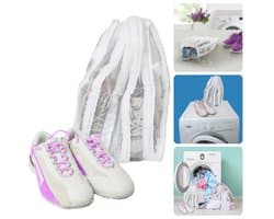 Waszak voor Schoenen - Wasnetten - Wasnet voor Sportschoenen - 70x50 cm - Witte Mesh Waszak - Beschermend en Duurzaam - Inclusief EBOOK