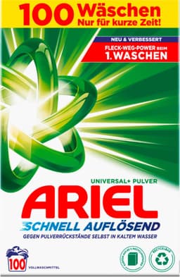 Ariel - Wasmiddel - Waspoeder - Quick Dissolving - Universal+ - 100wb/6000g — thumbnail 1