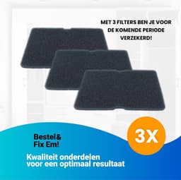 Fixem® - Geschikt voor Beko droger filter 2964840100 - Wasdroger filter - Spons filter - Filter voor droger- 245x155mm 3 stuks — thumbnail 2