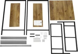 Wasmachinerek - Opbergrek Badkamer - Ruimte Besparen - 3 Gelaagde Plank - 69x60x176.5 CM - Wit Marmer — thumbnail 2