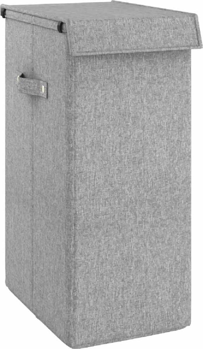 vidaXL - Wasmand - inklapbaar - 26x34,5x59,5 - cm - kunstlinnen - grijs — afbeelding 1