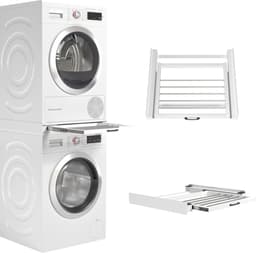 Wasophoogte® Tussenstuk wasmachine droger - Stapelkit wasmachine droger - Tussenkader - Geschikt voor elk type - Wit — thumbnail 1
