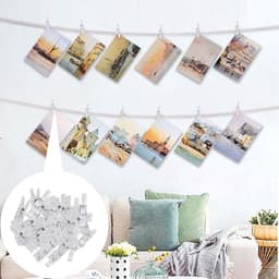 Mini Heldere Fotohangende Klemmen - 100 Stuks Plastic Foto Clips, Kleine Kledingknijpers voor Thuis, School en Kunstdecoratie — thumbnail 3