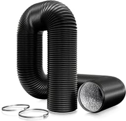 PromoHome PVC Uitlaatslang 75 mm - 3 meter met 2 RVS Slangklemmen voor Mobiele Airconditioning, Droger, Afzuigventilator en Ventilatiesysteem — thumbnail 1