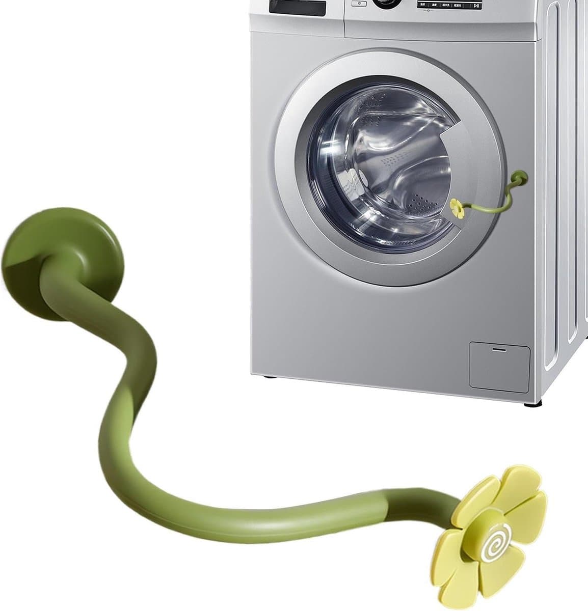 Magnetische Deurstopper - Wasmachine Deurhouder - Ventilatie Wasmachine - Bloemenontwerp Antislip - 9.5 x 4.5 x 16 cm - Groen Blauw — afbeelding 1