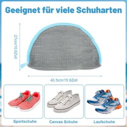 Dailygoods- Schoenwaszak 2 Stuks - Herbruikbare Waszak - Groot 40,5 x 27 cm - Met Ritssluiting - Geschikt voor Wasmachine/Droger - Chenille Materiaal — thumbnail 3