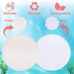 Dailygoods- Borstkussens 14 Stuks - Herbruikbare Bamboe Borstkussens - Wasbare Pads - Hypoallergene Kussens - Waterdichte Laag - Inclusief Opbergtas - Voedingspads — thumbnail 5