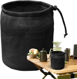 Wasknijperhouder Opbergtas - Wasgoed Organizer - Thuis en Buiten - Ademend Mesh Materiaal - 25 cm breed - Zwart — thumbnail 1