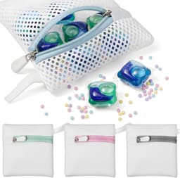 Dailygoods - Tyqour 4 stuks kleine mesh waszakken, anti-klevende waspod-zakken, duurzame polyester opbergzakken voor geurende kralen, reiswasorganizer, beschermen delicate kleding — thumbnail 1