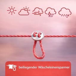 Waslijn - Reserve lijn - Kleding drogen - Roestvrijstalen kern - 20 meter - Oudroze — thumbnail 5