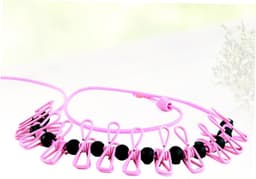 Waslijn met Clips - Reis Waslijn - Kleding Drogen - Winddicht Clipsontwerp - 185 cm - Roze — thumbnail 5