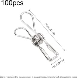 Wasknijpers Roestvrij Staal - Kledingklemmen Hangers - Kleding Drogen - Glad Oppervlak Geen Vlekken - 20 Stuks - Zilver — thumbnail 5