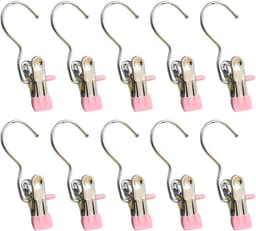 10 stuks- wasknijpers-wasknijpers metaal -wasknijpers groot-wasknijpers roze -Droogrek Knijpers -Knijpers-Binnen en Buiten-Strandlaken Knijpers - Badlaken Clips -Voor Handdoeken, Hoed, Jurken, Badhanddoek-Winddicht-Anti Slip — thumbnail 1