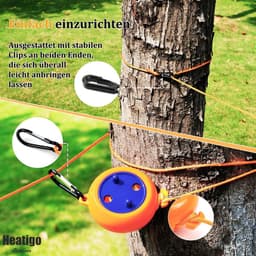 Waslijn uittrekbaar, camping, draagbaar, 8 m, reizen, vakantie, outdoor, wasrek voor badkamer, waskeuken, tuin of reizen — thumbnail 5
