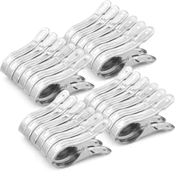 SnelShoppen - 24 Stuks RVS Towel Clips 12 cm - Sterke Klemmen voor Strandhanddoek, Badhanddoek, Bedlinnen, Vloerkleed en Dikke Kleding - Multifunction — thumbnail 1