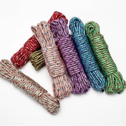 Antislip Waslijn - Winddichte Kledinglijn - Buiten Drogen - 2 Stuks Set - 900 cm Lengte - Willekeurige Kleur — thumbnail 3