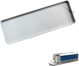 Metalen Afvoerpan - Lekbak Airco - Voorkomt Waterschade - Roestbestendig Gegalvaniseerd IJzer - 200cm Afvoerpijp - Grijs — thumbnail 1