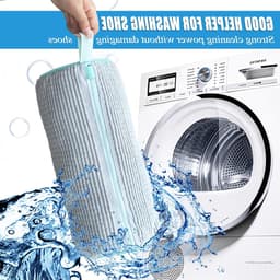 Set van 2 waszakken voor schoenen, herbruikbare waszak met rits, ideaal voor het wassen en beschermen van schoenen met 360 graden pluisverwijdering — thumbnail 2