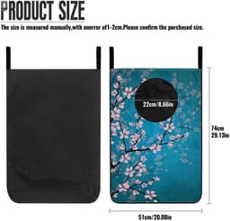 Omgoods - Hangende Waszak met Verstelbare Band in Aqua Roze Bloemen — thumbnail 5