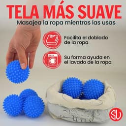Wasdroger ballen 12 stuks - Natuurlijke wasverzachter - Vermindert kreukels - Voor drogen in wasmachine en droger - ShopVlot — thumbnail 4
