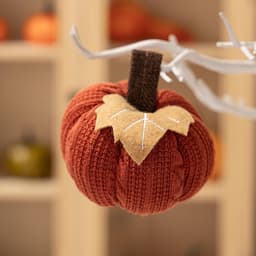 3 Stuk - Ornament - Thanksgiving - Oranje Pompoenornament - Oogstfeest - Gebreid Ornament - Binnendecoratie - Oranje — thumbnail 4