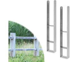 H-paalanker - Paaldrager Grondanker - Houtbouw Projecten - Stabiele Constructie - 600 mm Lengte - Metaal