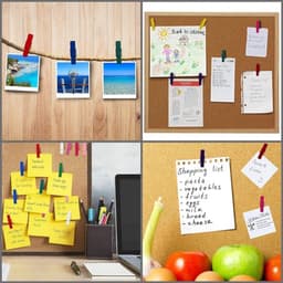 - Houten Pin Knijpers - Multigekleurd - Hobby - Decoratief - Papier Foto Muur - Geschikt voor Drukpin - Kleurrijk Model — thumbnail 3