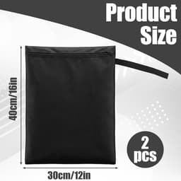Waterdichte waszak 40 x 50 cm, herbruikbare natte zak met ritssluiting voor zwemkleding, strandhanddoeken en sportoutfits — thumbnail 4
