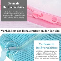 Schoenwaszak voor de wasmachine, 2 stuks, beschermt schoenen en wasmachine, ideaal voor sneakers en sportieve schoenen, 360 graden reiniging — thumbnail 2