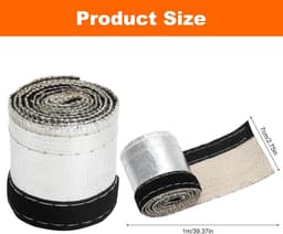 Aluminium-titanium hittebestendige slang van 1 m met 15 mm diameter, inclusief handschoenen, voor kabelbescherming en isolatie — thumbnail 5
