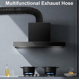 Afvoerslang PVC - Ventilatieslang Afzuigkap - Lucht Afvoeren - Dubbellaags Aluminiumfolie - 110 mm - Grijs — thumbnail 4