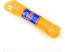 Waslijn PVC - Kledinglijn Outdoor - Kleding Drogen - Extra Dik - 20 meter - Geel