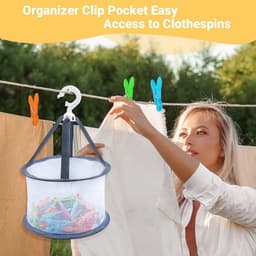 Thijox - 48 Stuks Veelkleurige Wasknijpers van Kunststof, Stevige Antislip Wasknijpers, Windscherm en Strandhanddoekklemmen voor Kleding, Sokken en Hu — thumbnail 4
