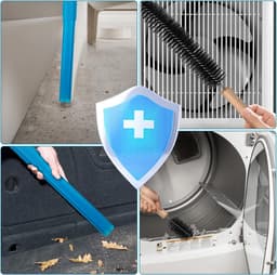 2 stuks Wasdroger Afvoerreiniger Set - Stofzuigerslang En Kierenborstel - Stofzuigerslang Universeel - Kierenborstel - Voor Het Verwijderen Van Pluizen Uit Afvoerpijp En Ventilatie - voor drogers, droogtrommel, ventilatieslang - blauw — thumbnail 4