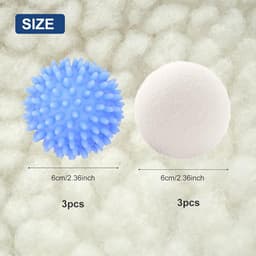 SnelShoppen - 3 stuks wol drogerballen voor wasdroger, ideaal voor donsjacks, vermindert droogtijd, rimpels en statische oplading voor frisse geur — thumbnail 3