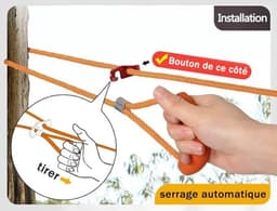15 meter lange, verdikte waslijn, geschikt voor tuin en buitengebruik, gemakkelijk op te spannen, blauw. — thumbnail 5