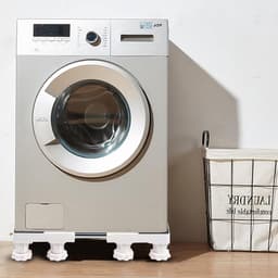 Wasmachine Onderstel - Wasautomaat Verhoger - Wasmachine Plaatsen - Verstelbare Afmetingen - 42-62 cm - Zwart — thumbnail 1