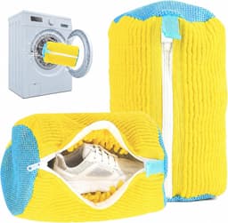wasmachine voor sneakers en sportschoenen, herbruikbare schoenen, waszak met ritssluiting, dikke chenille sneakers, waszak voor sportschoenen, gymschoenen, pluche dieren — thumbnail 1