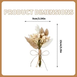 Gedroogde bloemen, kleine gedroogde bloemen, gedroogde bloemen om mee te knutselen, natuurlijke gedroogde boeketten voor fotolijsten, DIY, huisfeestjes en bruiloftsdecorat — thumbnail 2