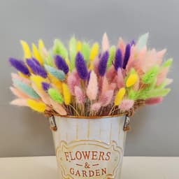 60 stuks 40 cm natuurlijke droge bloemen decoratie, gedroogd pampagras decoratie, verwelkende niet droge bloemen, boho decoratie, super pluizig voor bloemstukken, thuisdecor, rood — thumbnail 4