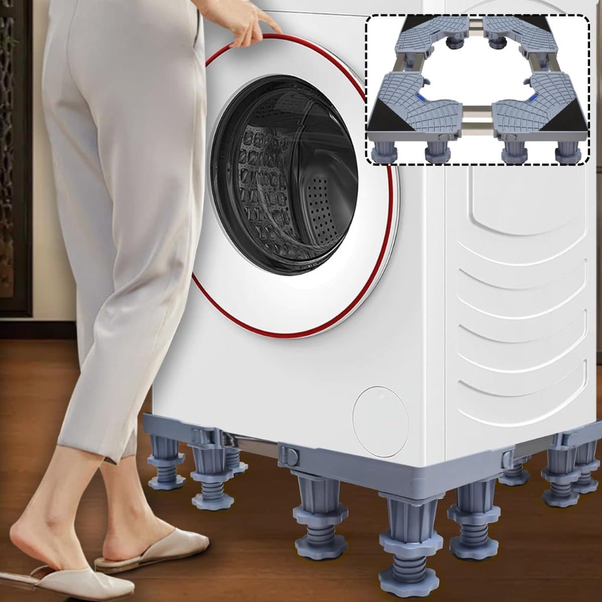 ApexArte® Wasmachine Verhoger - Wasmachine Kast - Wasmachine Ombouw — afbeelding 1