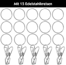 Kleine wasknijpers van roestvrij staal - multifunctioneel - set van 70 — thumbnail 3