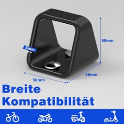 Kettinganker Beveiliging - Motorfiets slot - Voertuig beveiligen - Robuuste vloer/wandklem - 5x5x5 cm - Zwart — thumbnail 3